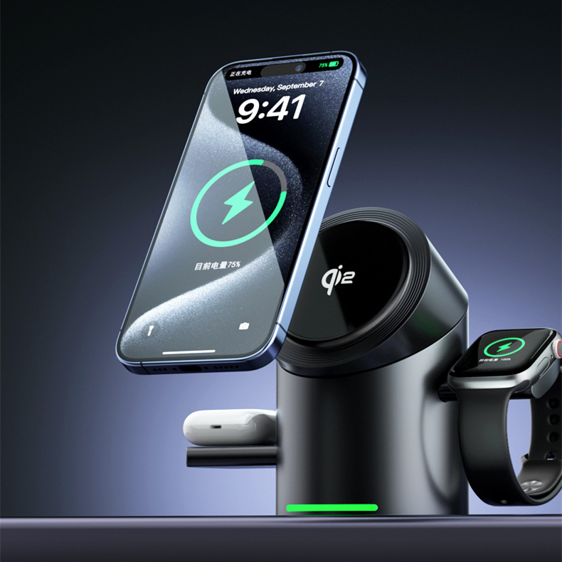 3-in-1 Wireless Magnetic Charging Stand