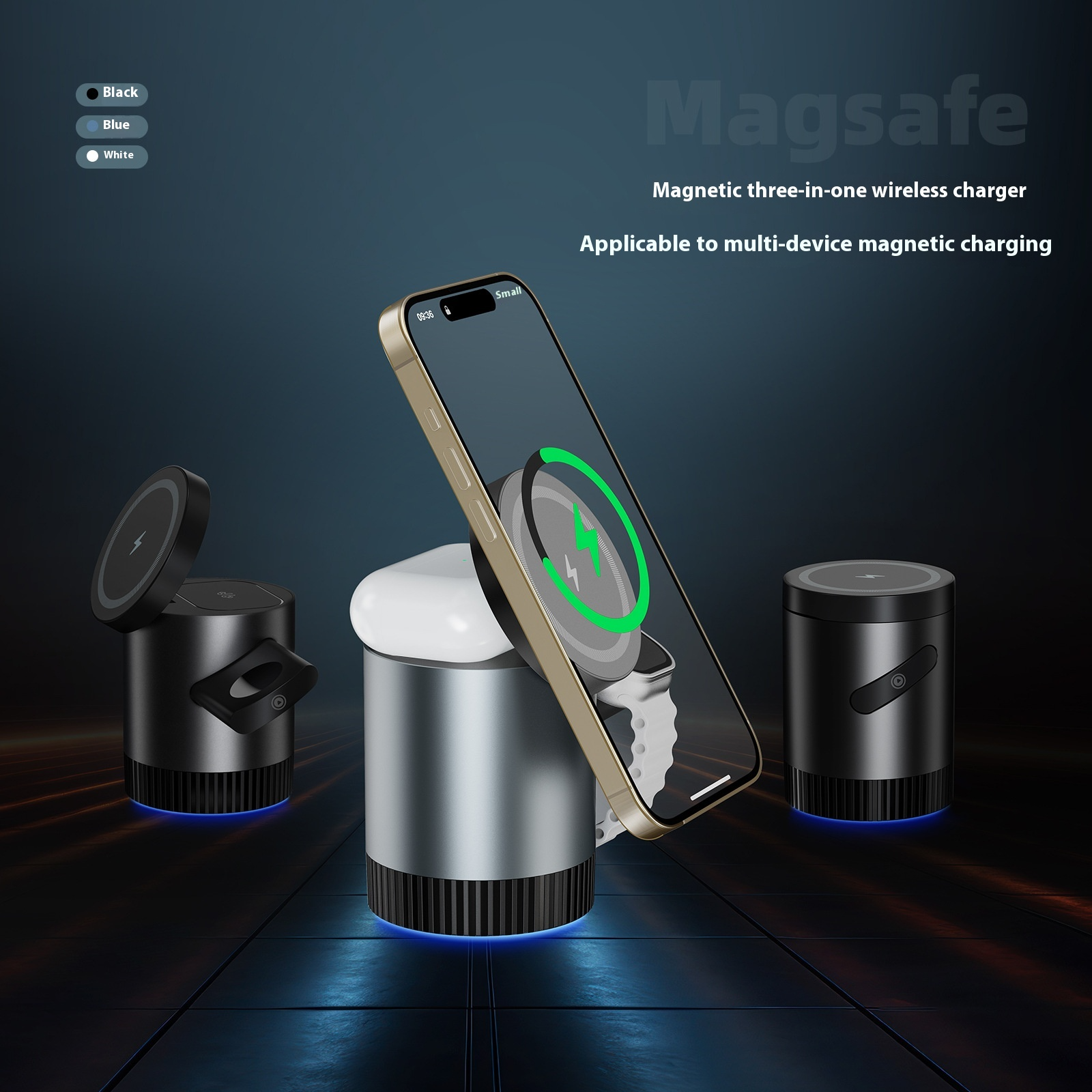 3-in-1 Wireless Magnetic Charging Stand