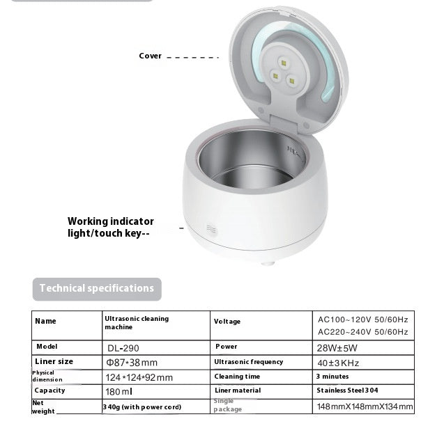 Ultrasonic Tooth & Jewellery Cleaner UV