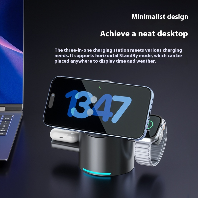 3-in-1 Wireless Magnetic Charging Stand