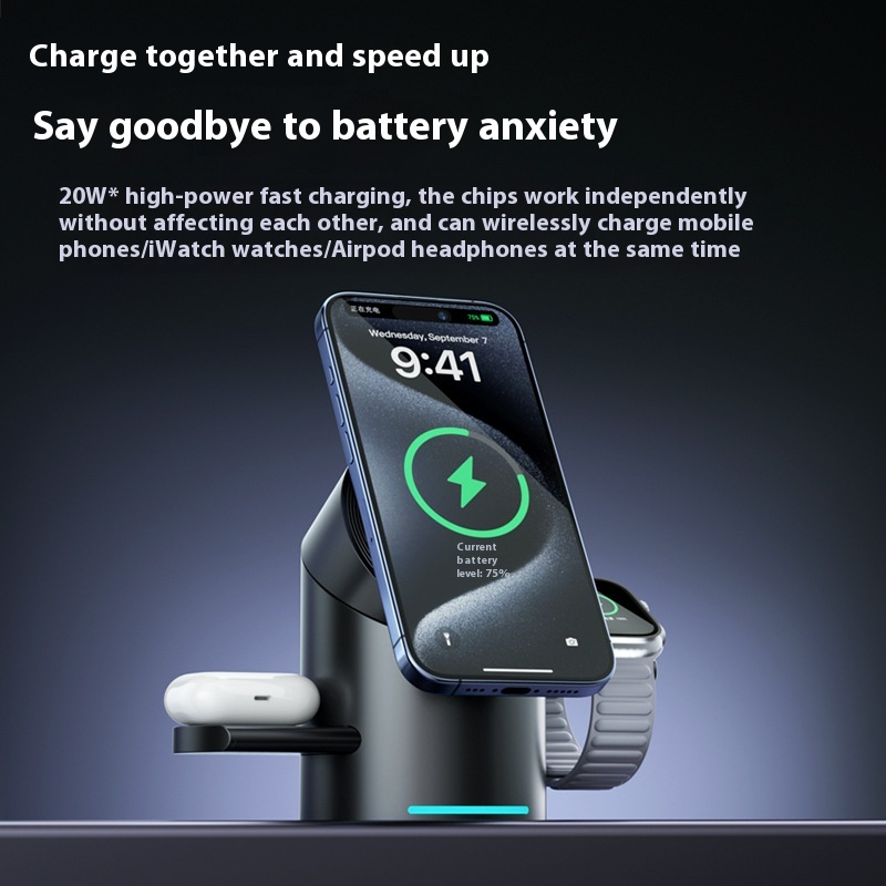 3-in-1 Wireless Magnetic Charging Stand