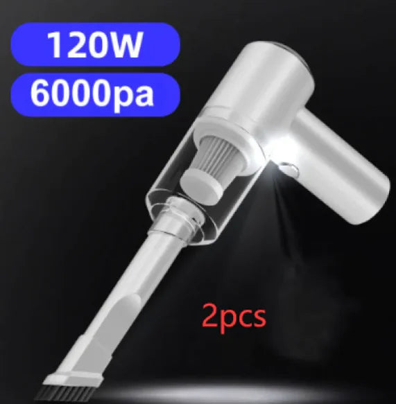Cordless car vacuum with attachments