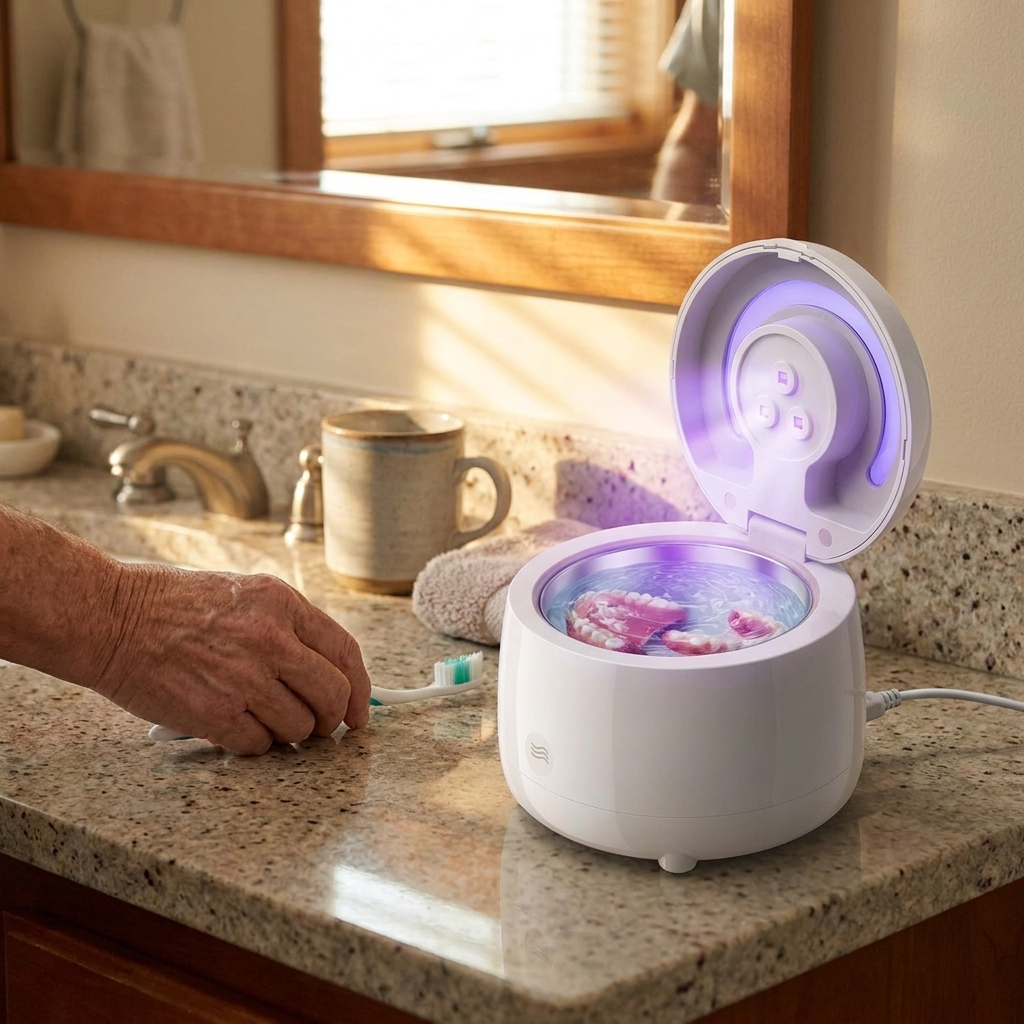 Ultrasonic Tooth & Jewellery Cleaner UV lifestyle