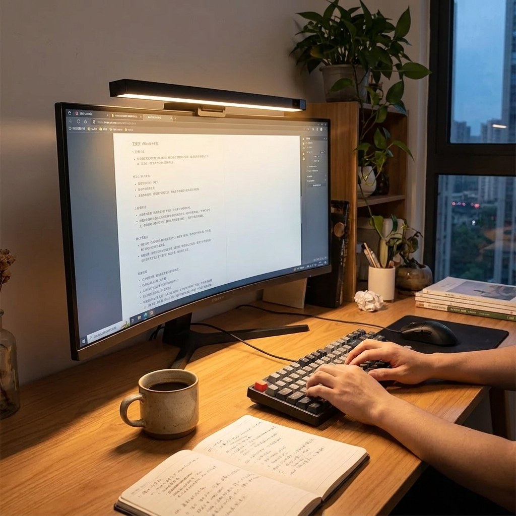 LED Monitor Screen Reading Light lifestyle