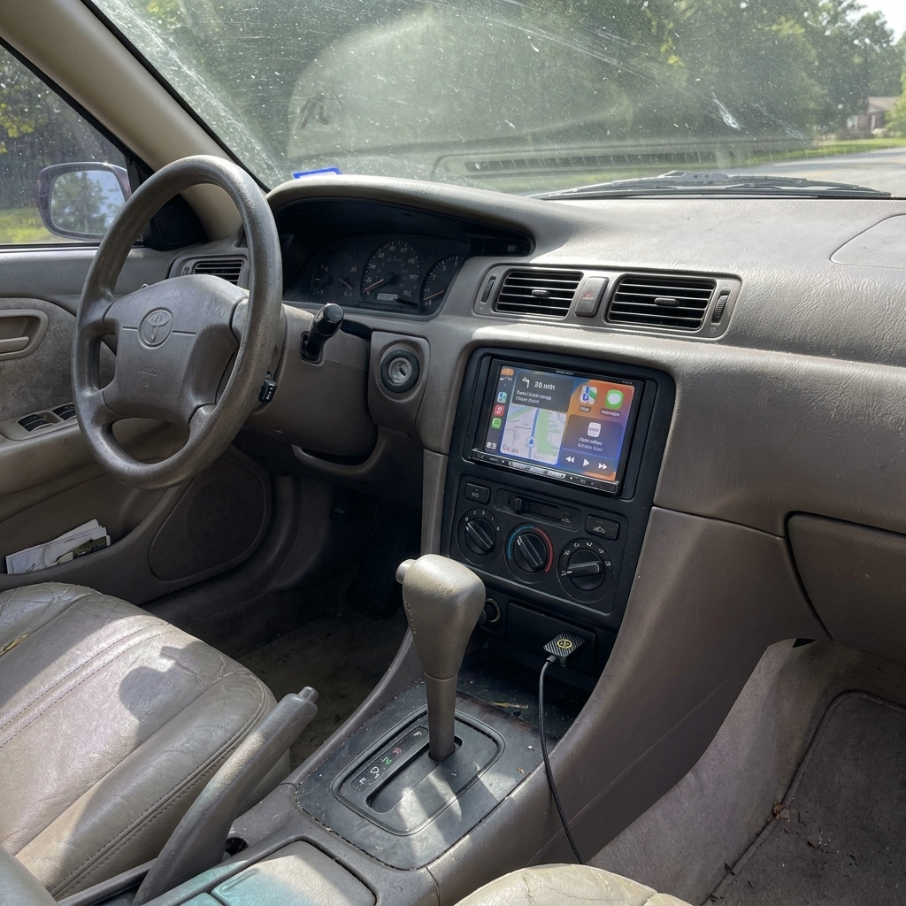 Wireless CarPlay Adapter in car interior